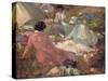 Das Picknick-Cyrus Cuneo-Stretched Canvas