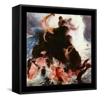 Das Spiel Der Najaden-Arnold Böcklin-Framed Stretched Canvas