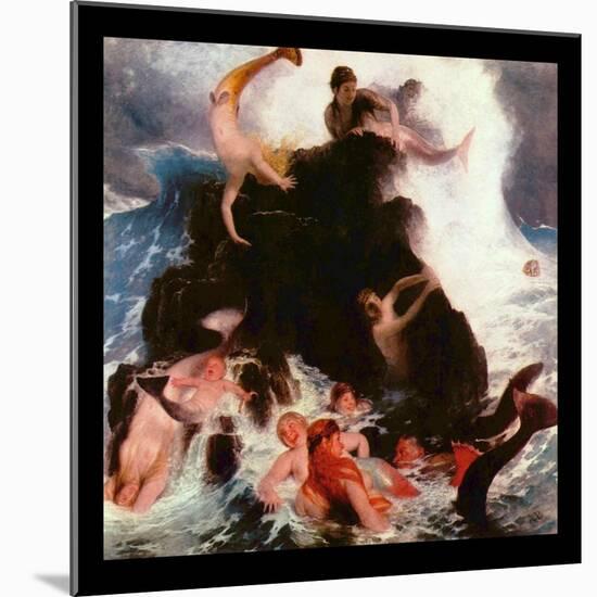 Das Spiel Der Najaden-Arnold Böcklin-Mounted Art Print