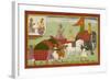 Dasaratha Sets Out For Anga-null-Framed Giclee Print