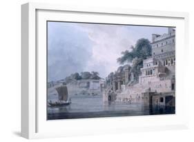 Dasasvamedha Ghat, Benares, Uttar Pradesh, C.1788-89 (Coloured Aquatint)-Thomas Daniell-Framed Giclee Print