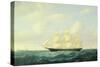 'Dashing Wave' Clipper Ship Off Boston Light, 1855-William Bradford-Stretched Canvas