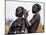 Dassanech Girl Braids Her Sister's Hair at Her Village in the Omo Delta-John Warburton-lee-Mounted Photographic Print