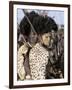 Dassanech Man in Full Tribal Regalia Participates in Dance During Ceremony, Omo Delta, Ethiopia-Nigel Pavitt-Framed Photographic Print