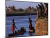 Dassanech Tribesmen and Women Load into a Dugout Canoe Ready to Pole across the Omo River, Ethiopia-John Warburton-lee-Mounted Photographic Print