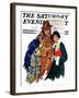 "Date at Hockey Game," Saturday Evening Post Cover, March 12, 1932-Ellen Pyle-Framed Giclee Print