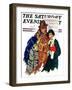 "Date at Hockey Game," Saturday Evening Post Cover, March 12, 1932-Ellen Pyle-Framed Giclee Print