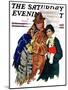 "Date at Hockey Game," Saturday Evening Post Cover, March 12, 1932-Ellen Pyle-Mounted Giclee Print