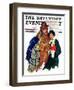 "Date at Hockey Game," Saturday Evening Post Cover, March 12, 1932-Ellen Pyle-Framed Giclee Print