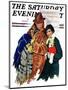 "Date at Hockey Game," Saturday Evening Post Cover, March 12, 1932-Ellen Pyle-Mounted Giclee Print