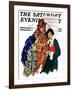 "Date at Hockey Game," Saturday Evening Post Cover, March 12, 1932-Ellen Pyle-Framed Giclee Print