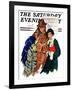 "Date at Hockey Game," Saturday Evening Post Cover, March 12, 1932-Ellen Pyle-Framed Giclee Print