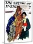 "Date at Hockey Game," Saturday Evening Post Cover, March 12, 1932-Ellen Pyle-Mounted Giclee Print