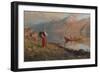 Date by the Fjord-Hans Andreas Dahl-Framed Giclee Print