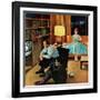 "Date with the Television", April 21, 1956-John Falter-Framed Premium Giclee Print