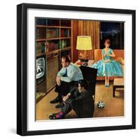"Date with the Television", April 21, 1956-John Falter-Framed Giclee Print