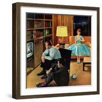 "Date with the Television", April 21, 1956-John Falter-Framed Premium Giclee Print