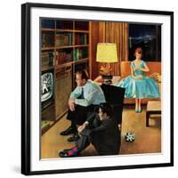 "Date with the Television", April 21, 1956-John Falter-Framed Giclee Print