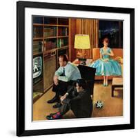 "Date with the Television", April 21, 1956-John Falter-Framed Giclee Print