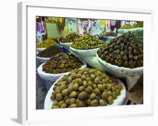 Dates, Walnuts and Figs For Sale in the Souk of the Old Medina of Fez, Morocco, North Africa-Michael Runkel-Framed Photographic Print