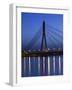 Daugava River, Vansu Bridge, Riga, Latvia-Walter Bibikow-Framed Photographic Print