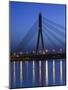 Daugava River, Vansu Bridge, Riga, Latvia-Walter Bibikow-Mounted Photographic Print