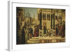 Daughter of Emperor Gordian Is Exorcised by St. Tryphon, 1507-Vittore Carpaccio-Framed Giclee Print