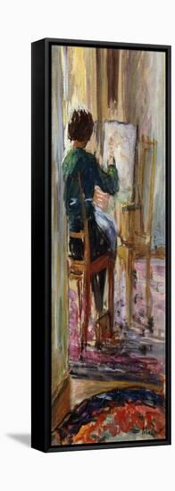 Daughter of the Artist; La Fille De L'Artiste-Henri Lebasque-Framed Stretched Canvas