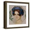 Daughter of the artist with cornflowers in her hair, 1909-Franz von Stuck-Framed Giclee Print