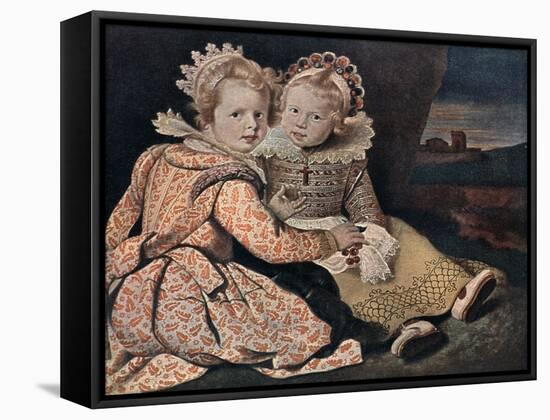 Daughters of the Painter, 17th Century-Paul de Vos-Framed Stretched Canvas