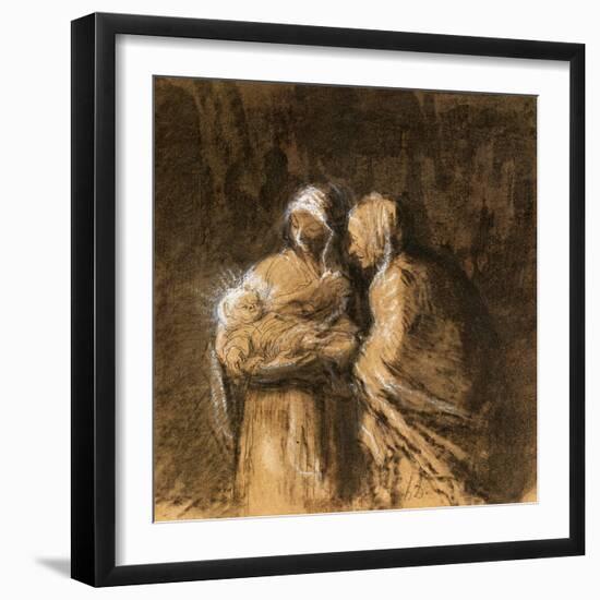 Daumier: Virgin & Child-Honore Daumier-Framed Giclee Print