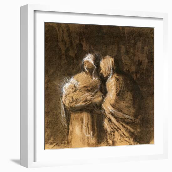 Daumier: Virgin & Child-Honore Daumier-Framed Giclee Print