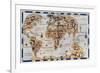 Dauphin Map by Pierre Desceliers Made for Prince Henry, c.1546-null-Framed Giclee Print