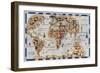 Dauphin Map by Pierre Desceliers Made for Prince Henry, c.1546-null-Framed Giclee Print