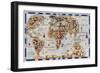 Dauphin Map by Pierre Desceliers Made for Prince Henry, c.1546-null-Framed Giclee Print