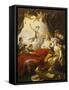 Dauphin the Royal Highness Dying and Duc Who Presents the Crown of Immortality-Jean-francois Lagrenee-Framed Stretched Canvas