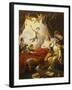 Dauphin the Royal Highness Dying and Duc Who Presents the Crown of Immortality-Jean-francois Lagrenee-Framed Giclee Print