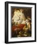 Dauphin the Royal Highness Dying and Duc Who Presents the Crown of Immortality-Jean-francois Lagrenee-Framed Giclee Print