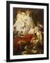 Dauphin the Royal Highness Dying and Duc Who Presents the Crown of Immortality-Jean-francois Lagrenee-Framed Giclee Print