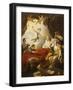 Dauphin the Royal Highness Dying and Duc Who Presents the Crown of Immortality-Jean-francois Lagrenee-Framed Giclee Print