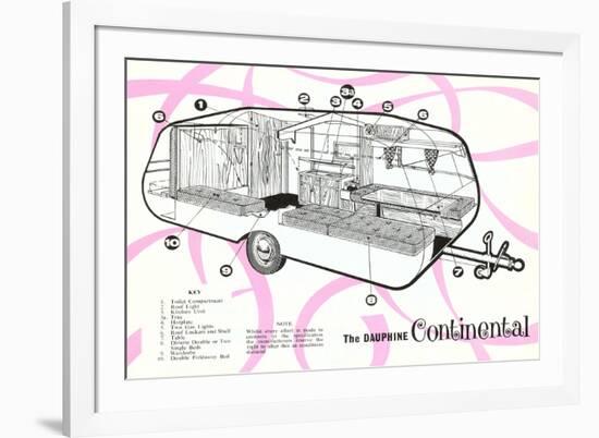 Dauphine Continential Travel Trailer-null-Framed Premium Giclee Print