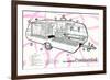 Dauphine Continential Travel Trailer-null-Framed Premium Giclee Print