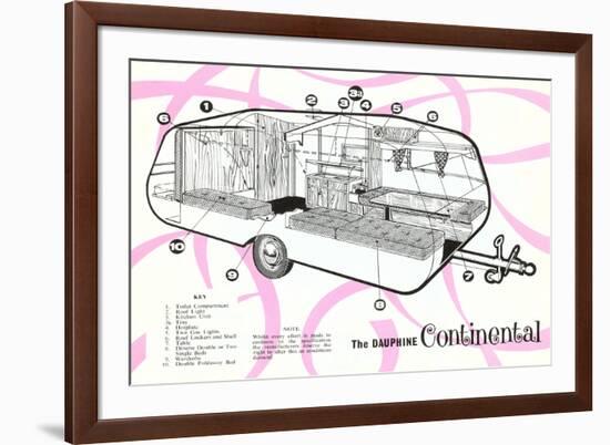 Dauphine Continential Travel Trailer-null-Framed Premium Giclee Print