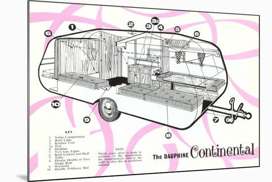 Dauphine Continential Travel Trailer-null-Mounted Premium Giclee Print