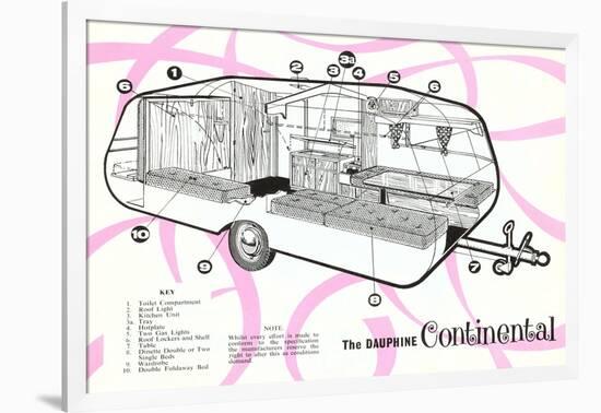 Dauphine Continential Travel Trailer-null-Framed Art Print