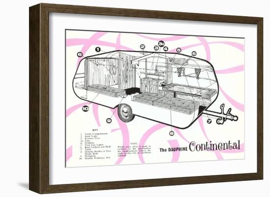 Dauphine Continential Travel Trailer-null-Framed Art Print