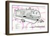 Dauphine Continential Travel Trailer-null-Framed Art Print