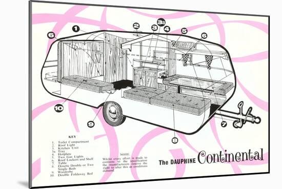 Dauphine Continential Travel Trailer-null-Mounted Art Print