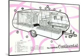 Dauphine Continential Travel Trailer-null-Mounted Art Print