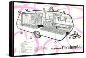 Dauphine Continential Travel Trailer-null-Framed Stretched Canvas